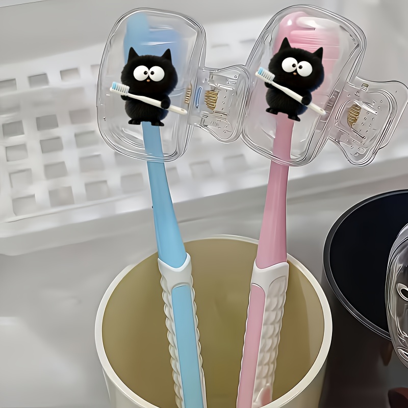 2pcs 2D Flat Toothbrush Set with Storage Box