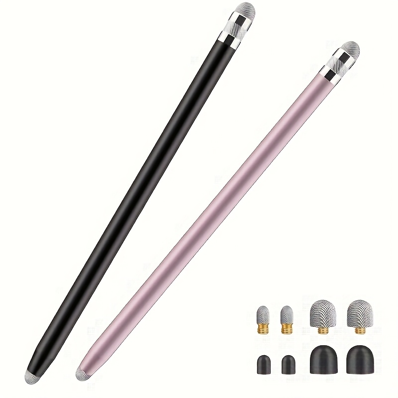 For Touchscreen Pen Set, Sensitive Capacitive Stylus 4 In 1, Compatible With All Universal For Touch Devices Like Phones And Tablets, With 8 Replaceable Tips (2 Pens Included)