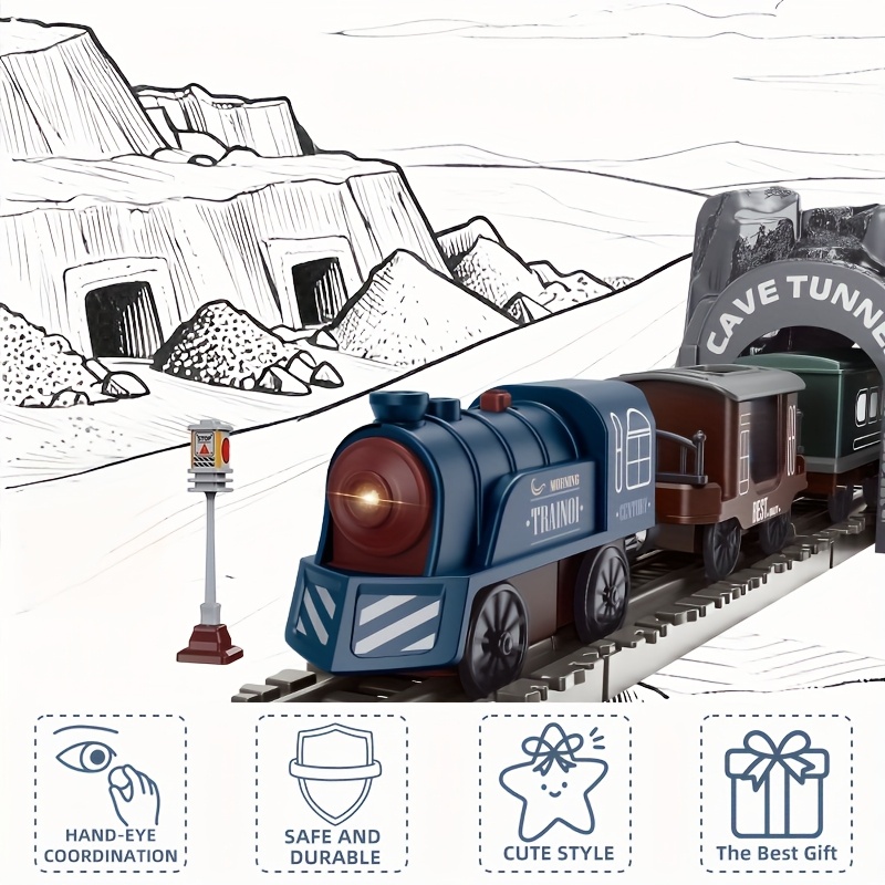 PyrrlicToy 3 pcs Coches Juguete de, Mini Figuras Set de Tren de Juguete, Modelo de Coche de Vehículos, Tren Creativos Juguetes Educativos y Thomas Juguetes Regalo para Niños 14 Años