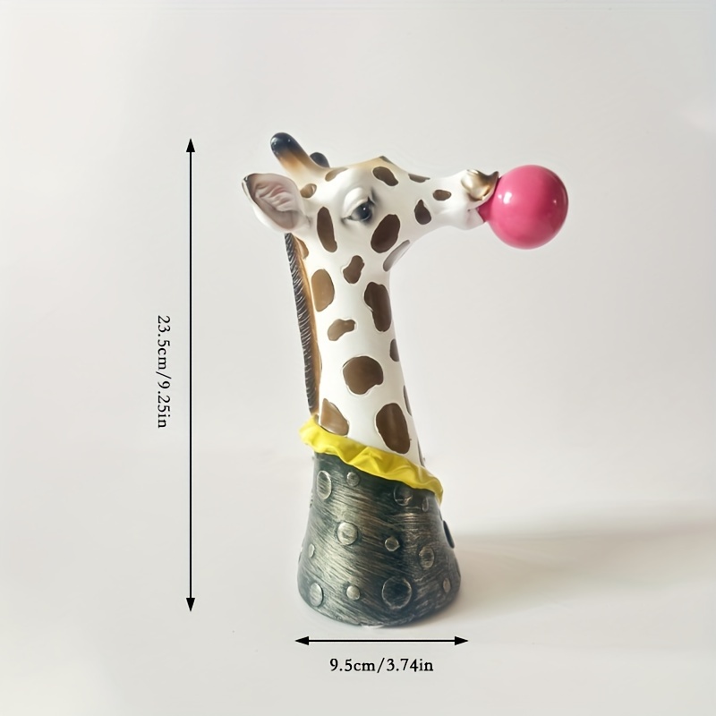 Image of 1pc Creative Animal-shaped Resin Vase, Giraffe Zebra Pot, Room Tv Cabinet Floral Arrangement Ornament, Home Decor, Quirky New Year Gift, Christmas Easter Decorative Present