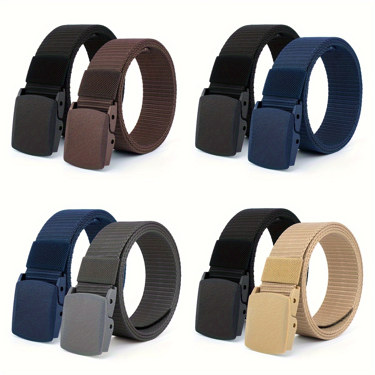 

2pcs Fashionable Belts, Smooth Buckle, Brief And Simple Design, Useful And Durable, For Business Casual Wear Festival Party Work