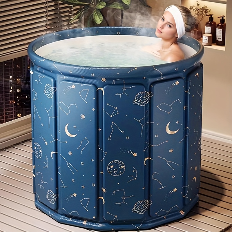 Spacious Foldable Bathtub with Extended Legs