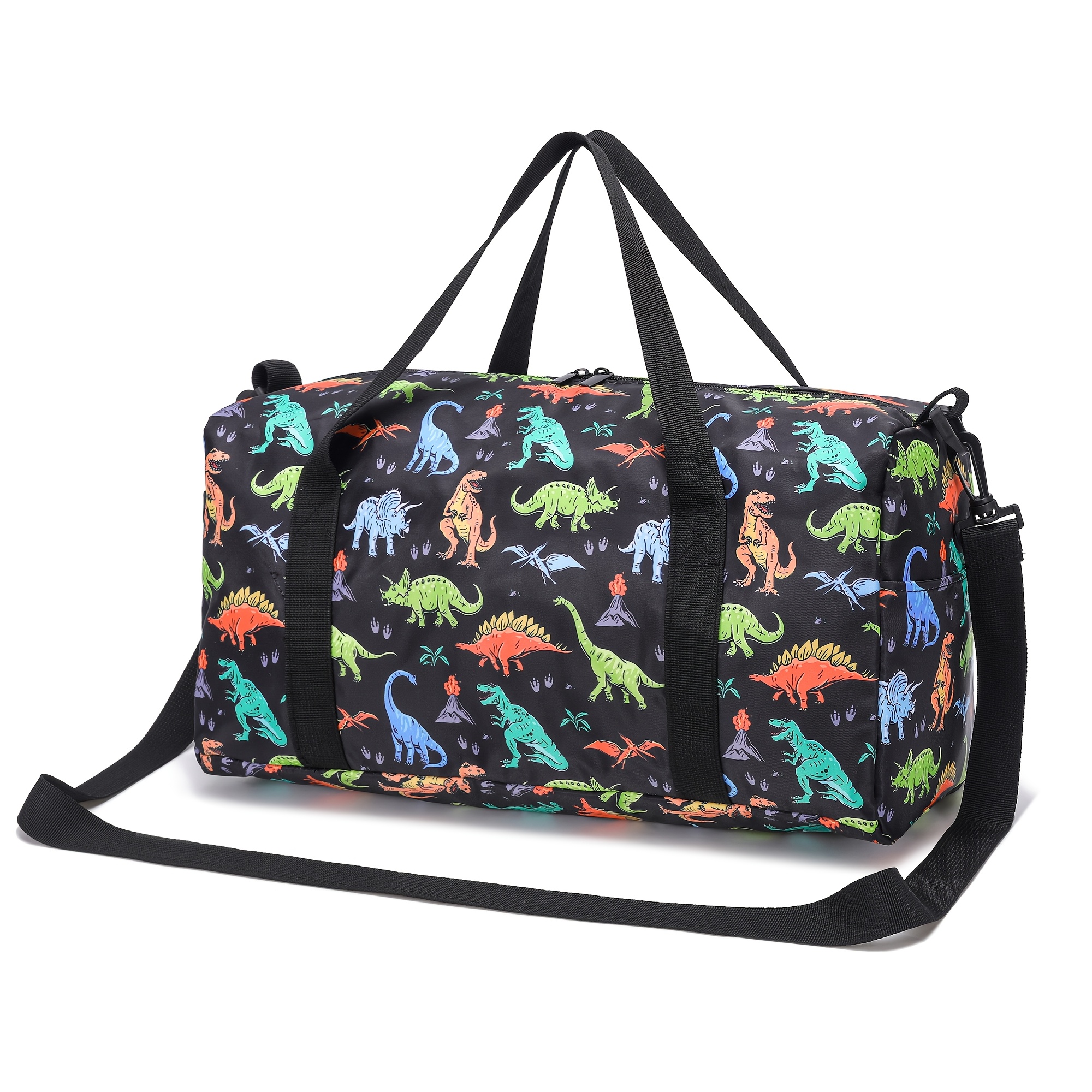TEMU Dinosaur & Unicorn Travel Bag - Large Capacity, Polyester, Machine Washable - Sports Gear, Yoga, And