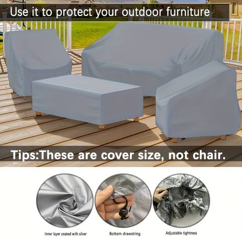 4 pack patio furniture covers heavy duty outdoor rattan furniture protectors gray set of 4 durable protection design