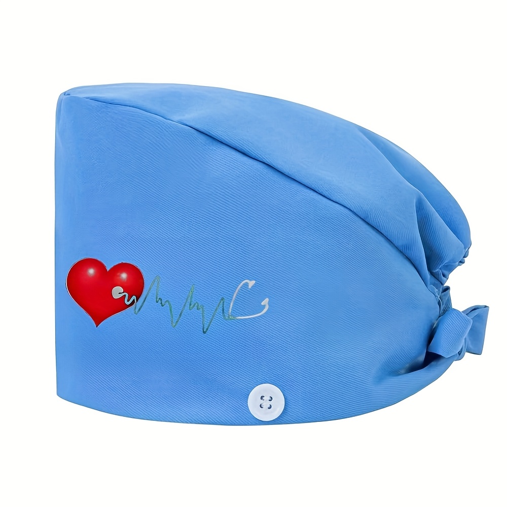 Women's Printed Work Cap with Stethoscope Design