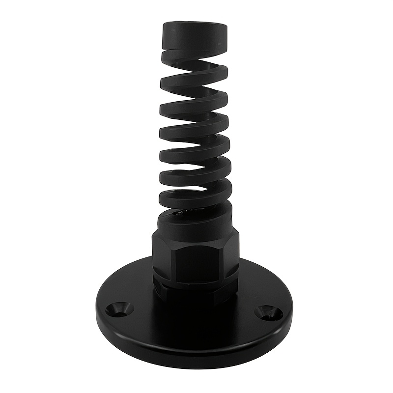 TEMU 1pc Black Anodized Aluminum Round Bottom Single Outlet Marine Cable Seal Rubber Bend-resistant Hydraulic Hose Protection Sleeve Ship Additions