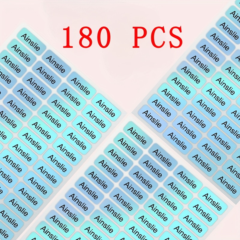 TEMU Ag Personalized Custom Stickers, Holographic Name Stickers, Stationery Stickers, Custom Labels, Water Bottles, Lunch Boxes, Pencil Cases,