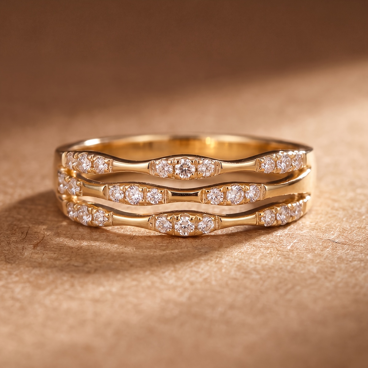 Women's Bamboo Multi-Circle Ring, Exquisite and Fashionable