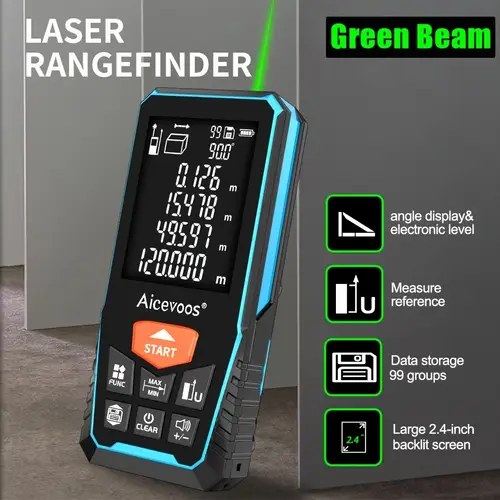 green laser rangefinder 50m 70m 100m 120 light laser distance meter laser tape measure roulette