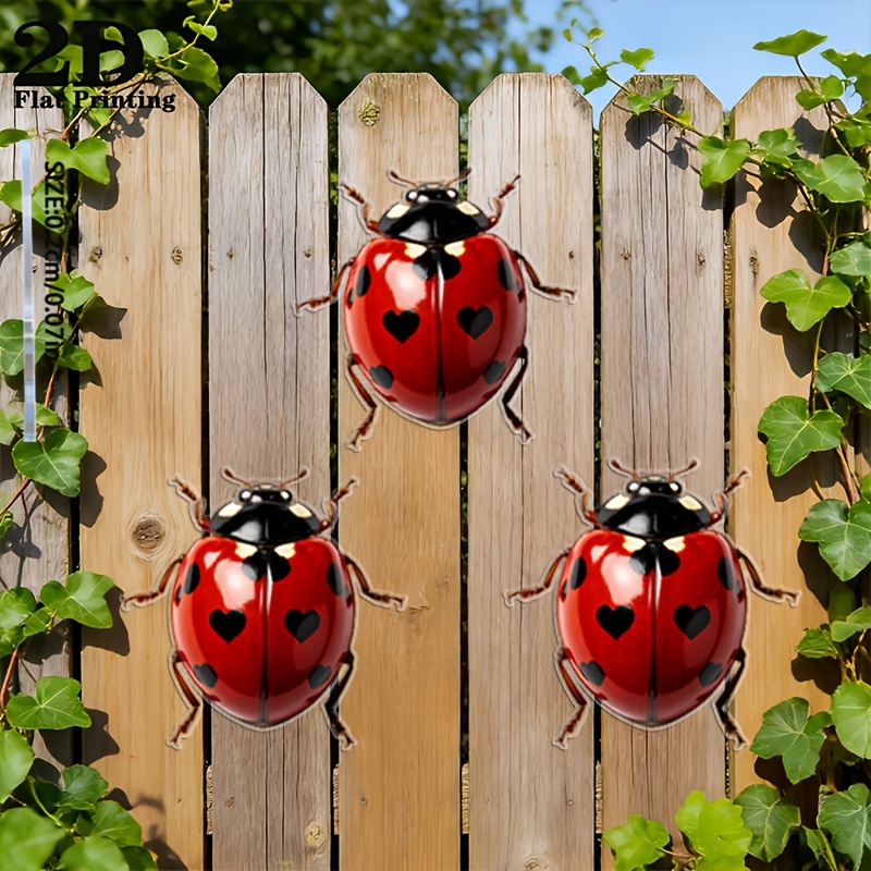 TEMU 2D Flat - 【2D Flat】 2D Flat - [2D Flat] 2D Flat, 3 piezas de decoración de pared de insectos realistas, insectos acrílicos reutilizables,