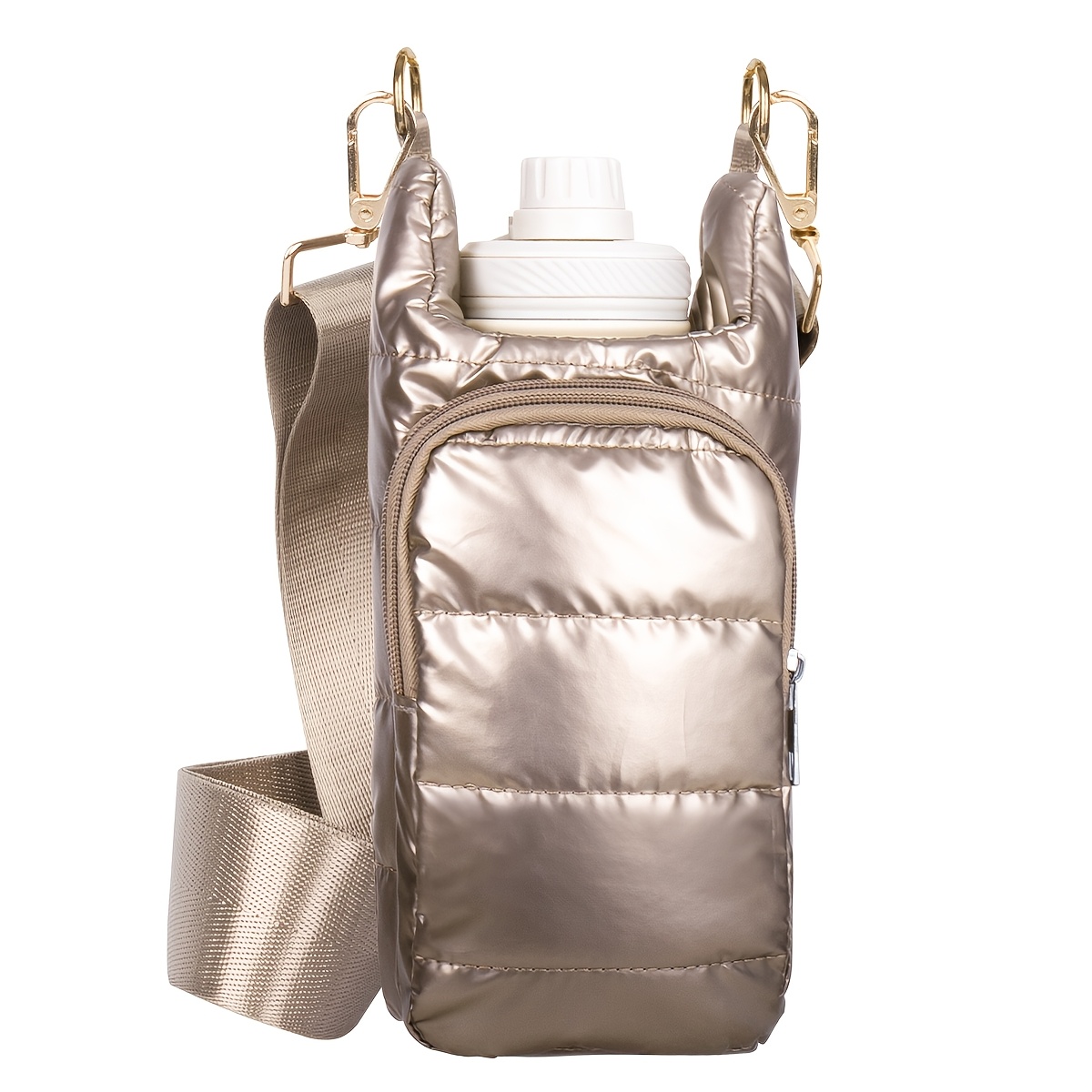 Image of 1pc Christmas Gift For Women, A Shoulder Bag For Carrying A Water Bottle, Lining, Suitable For Outdoor Activities