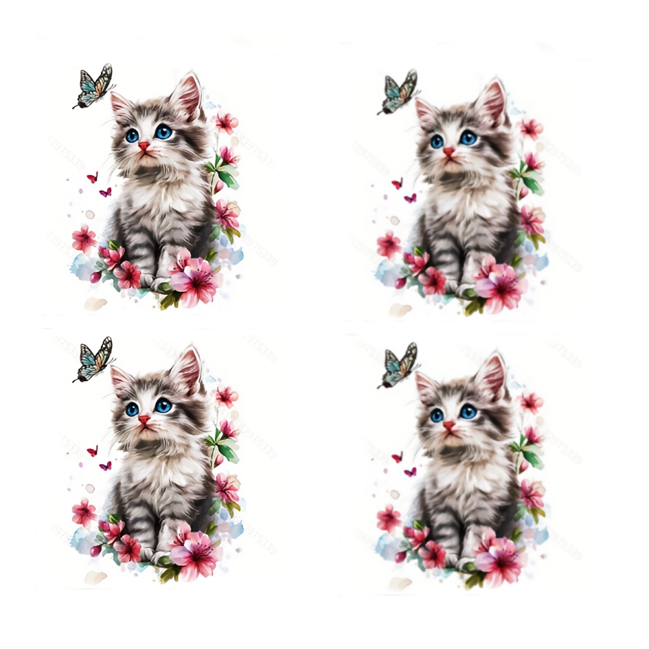 4 Sheets Temporary Tattoo Stickers Suitable For & S - Cat Paws, Kitten Face & Patterns For Parties, Costume Parties, Role Play - Easy Application & Removal (no Long-lasting Effects)