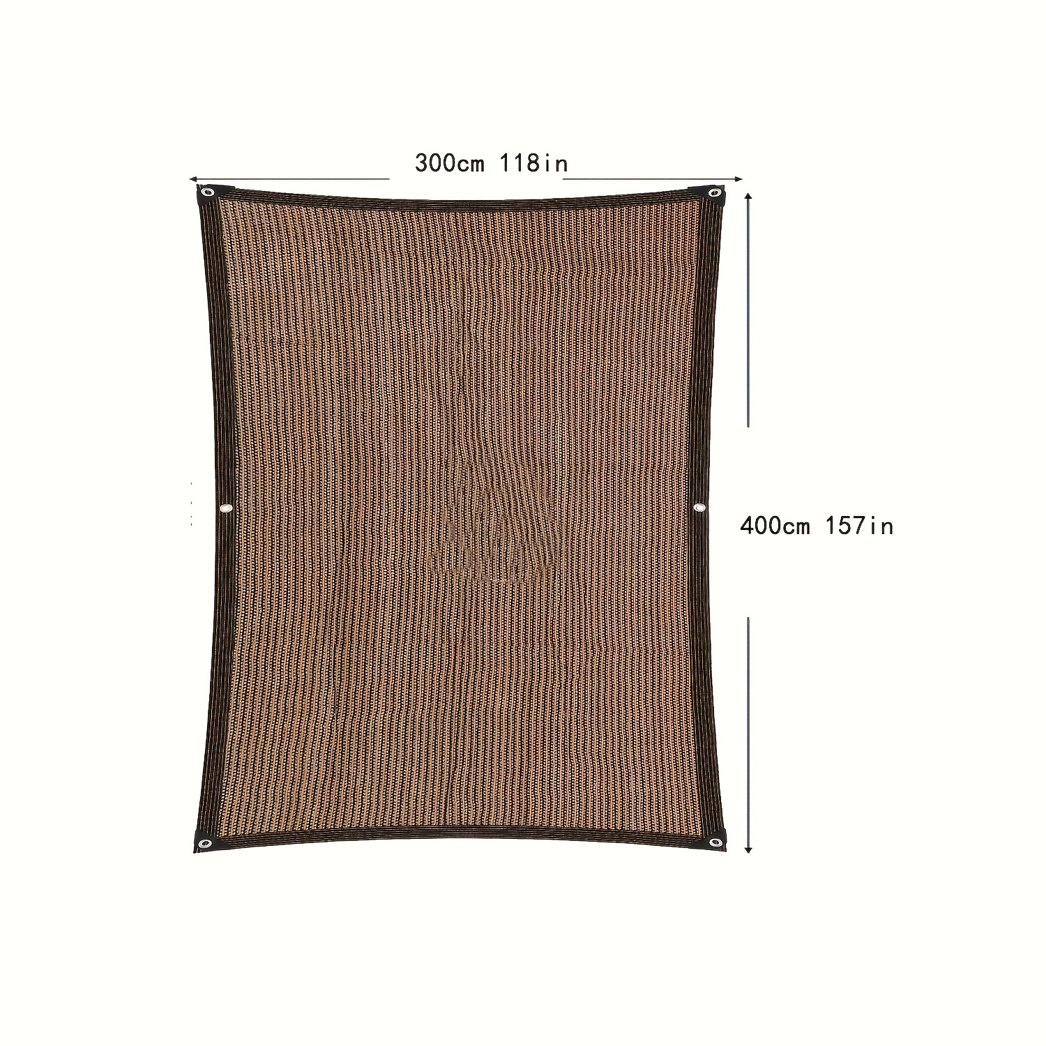 TEMU 1 pièce de tissu -UV marron pour ombrage - idéal pour extérieurs, terrasses, pavillons, et couvertures de pergola