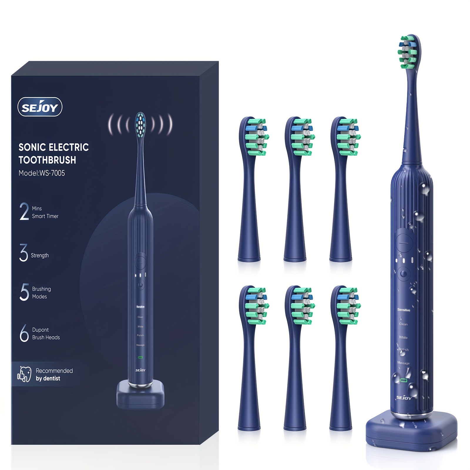 TEMU Electric Toothbrush Bristles Deep Cleaning Teeth 5