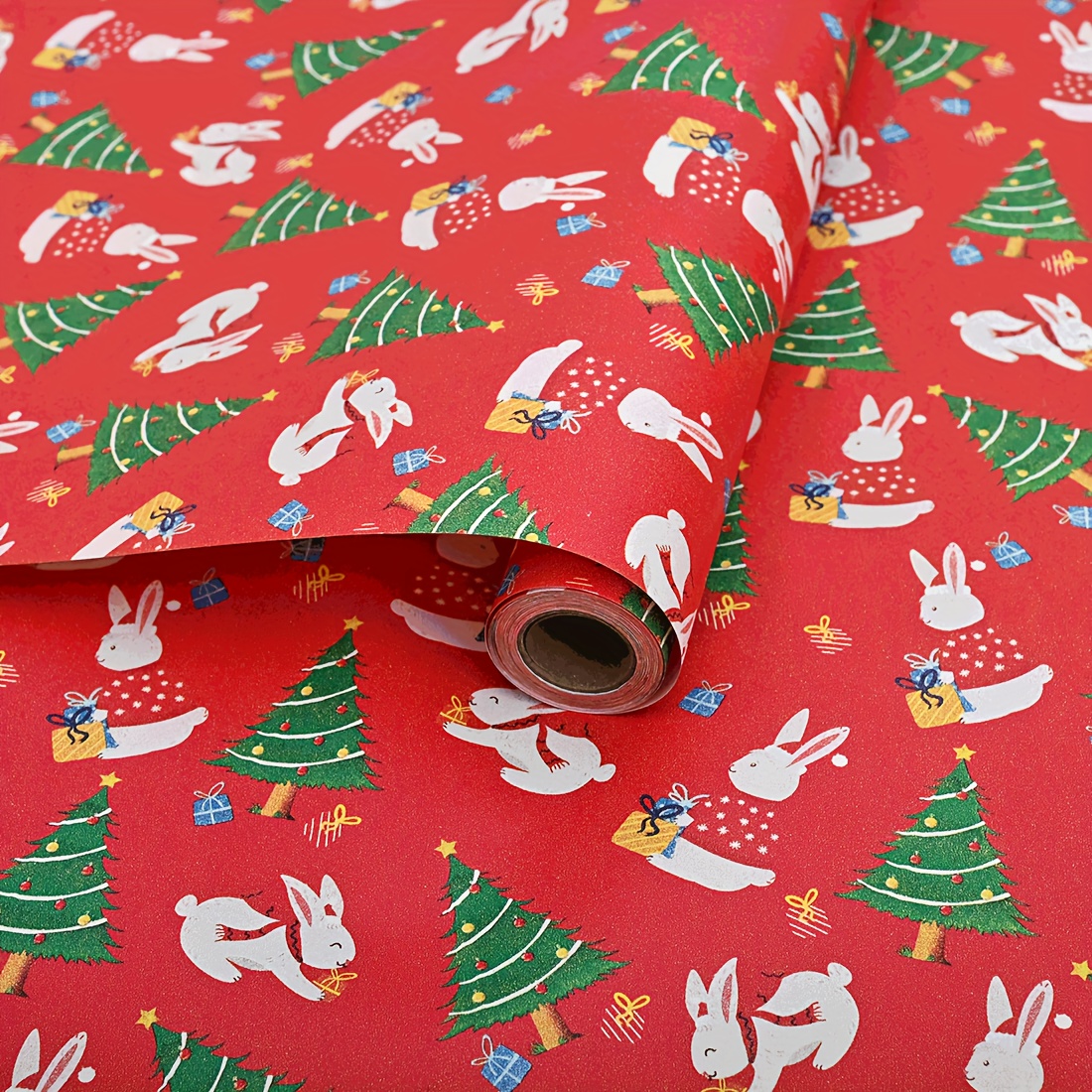 Lot De 6 Rouleaux De Papier Cadeau De Noël - Motifs Festifs Double Face, 43 Cm X 3 M - 6