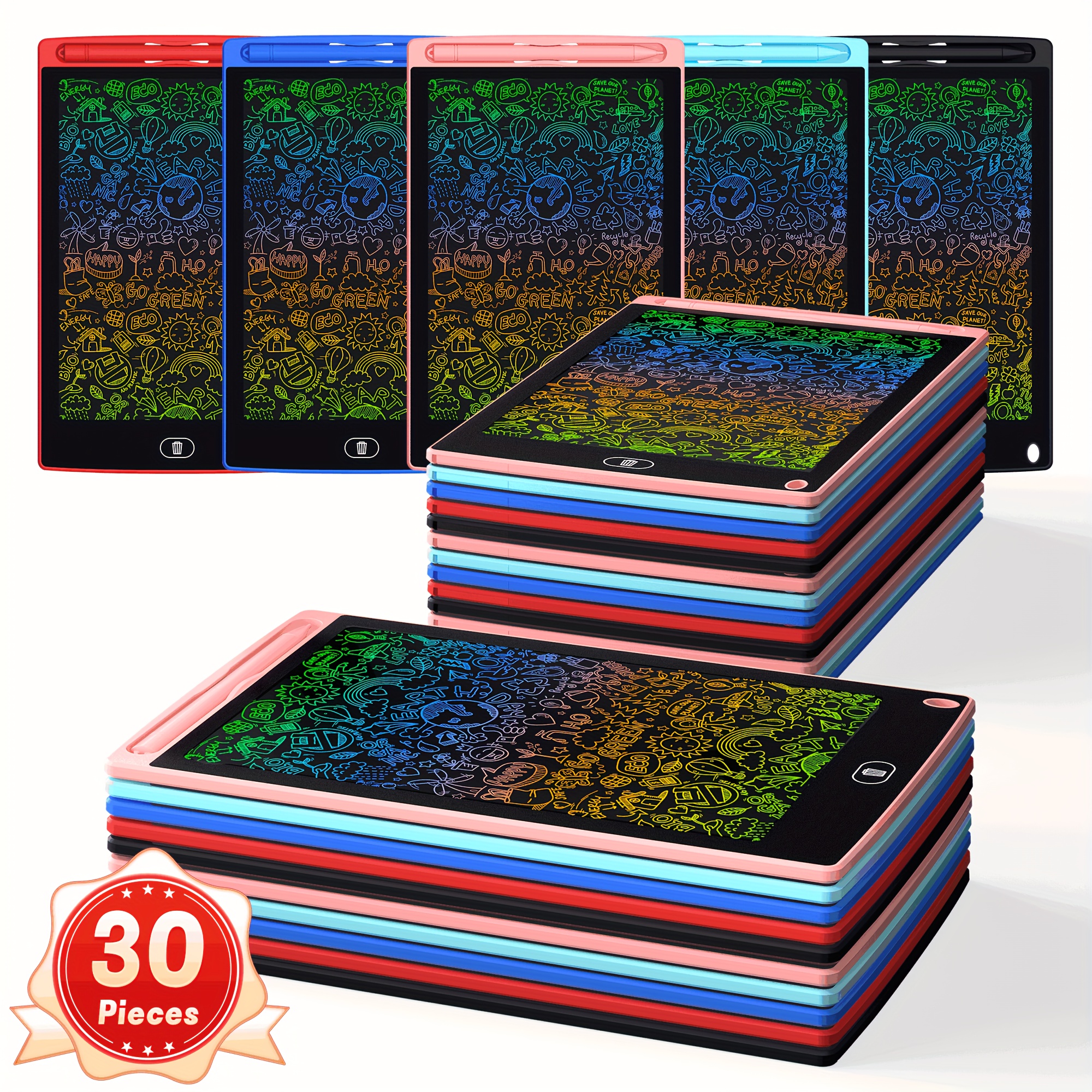 10/20/30pcs Kids LCD Writing Tablet, 8.5 Inch Doodle Board Screen Erasable Drawing Pad Colorful Reusable Screen Board, Improving Children's Learning Ability Creativity, Girls Boys Toys, Birthday Gift