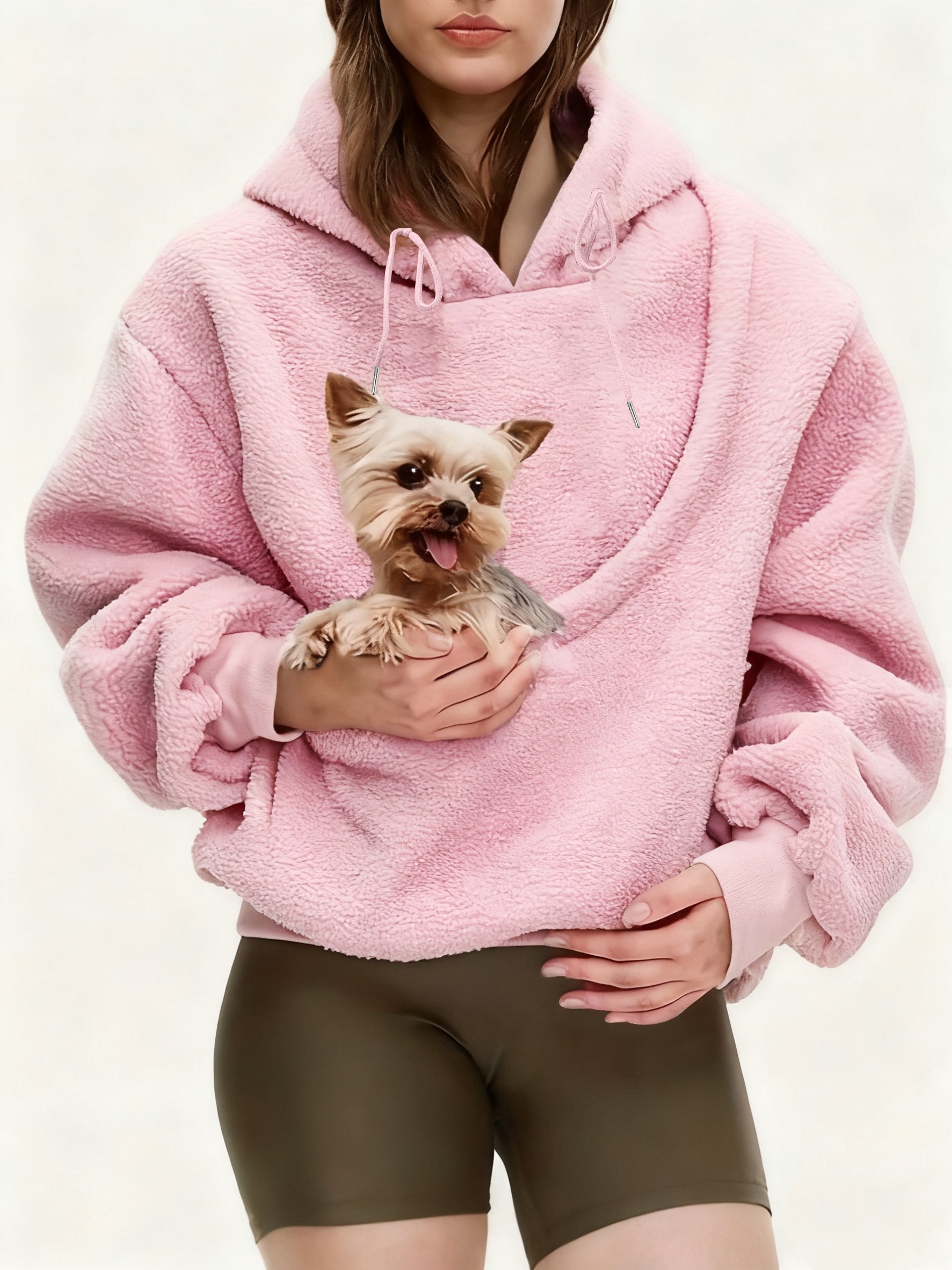 Womens Heavyweight Winter Hooded Sweatshirt Large Front
