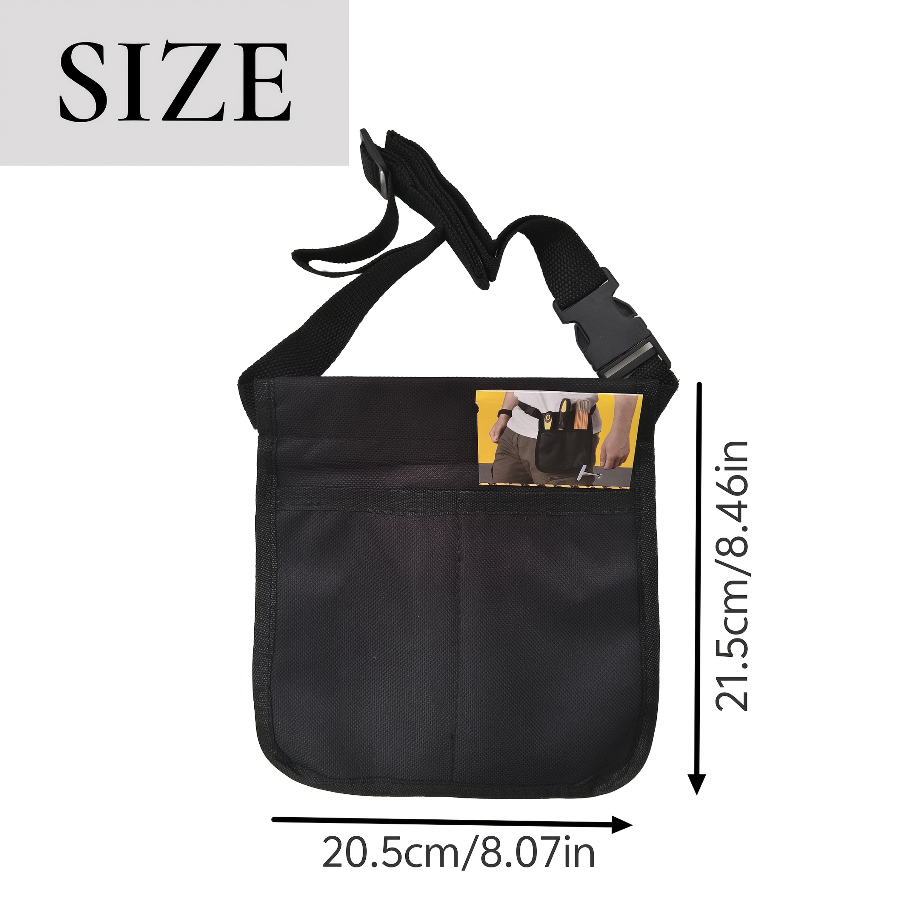 TEMU Borsa da lavoro portatile, resistente in tessuto, , grande capacit�, cintura regolabile