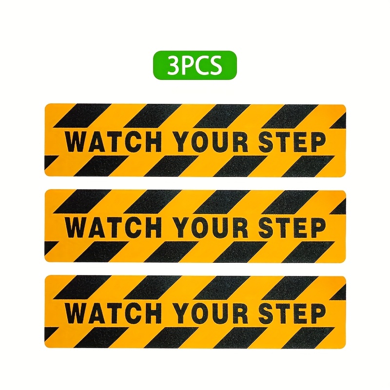 3pcs 12pcs dark yellow anti slip wet floor signs 5 9 x24 self   caution decals durable   stickers for workplace safety household and commercial floor warning tape