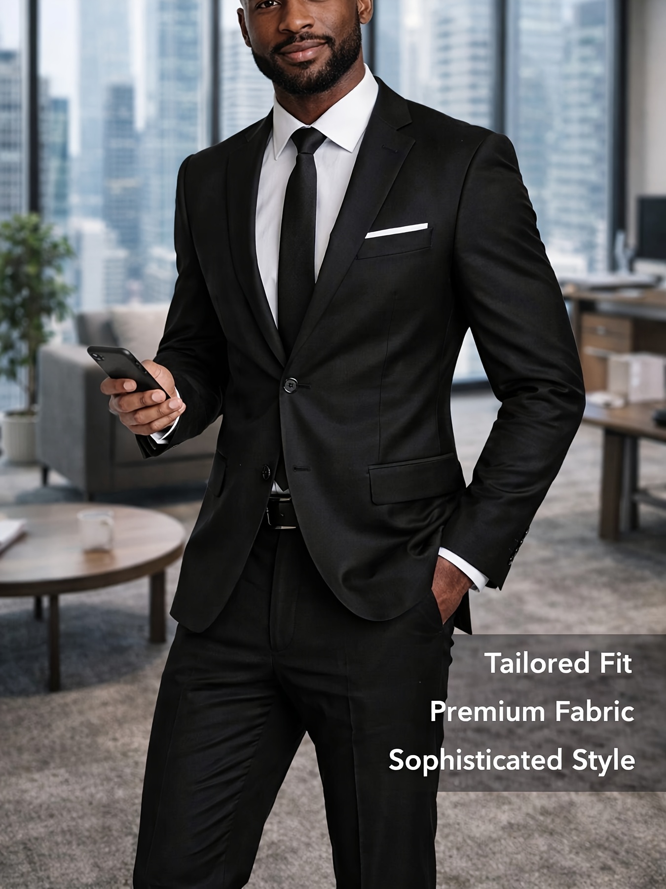 item picture 2pcs mens   fit suit set mens 2pcs business professional formal suit   fit groomsman and groom wedding dress