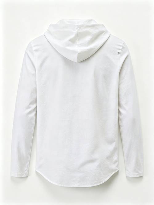 linen long sleeve hooded top shirt henley shirt linen texture hooded henley long sleeve shirt mens half button wooden button drawstring hoodie loose roll up sleeve casual top