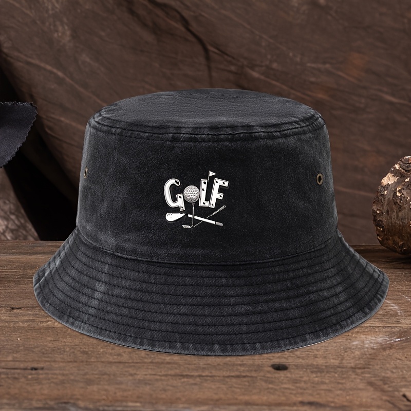 TEMU A Unisex Outdoor Bucket Hat With Golf Letter Print, Fashionable And Versatile, Trendy