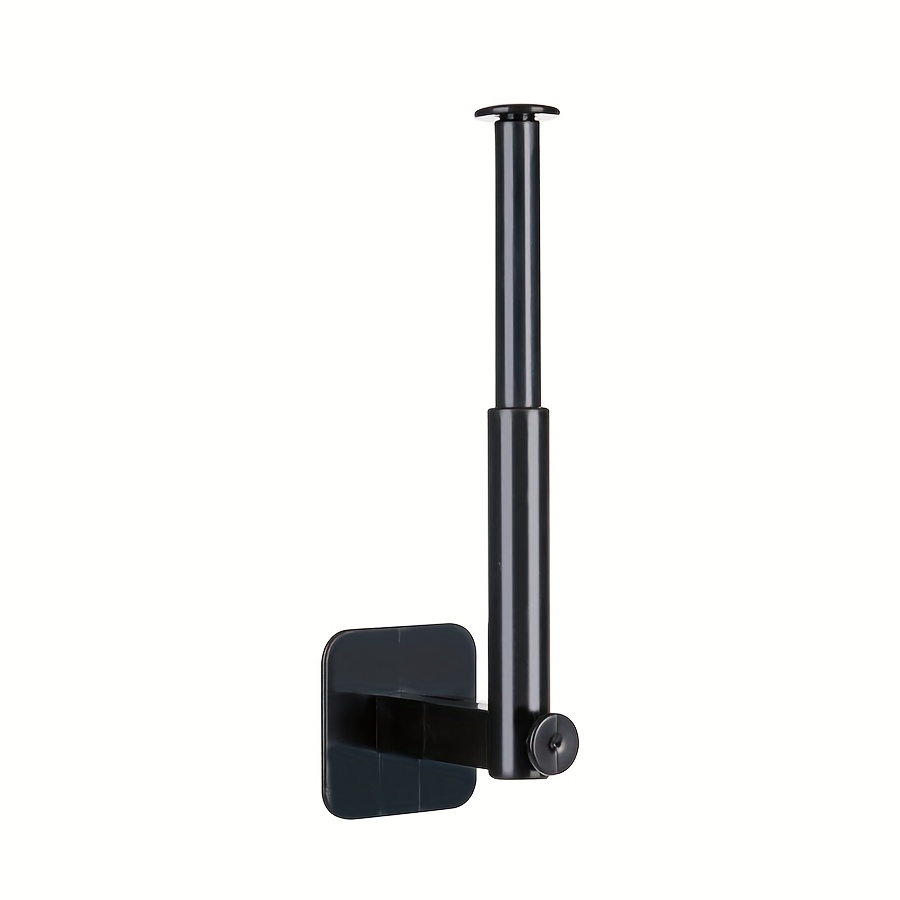 TEMU 1pc No-drill Wall-mounted Hook, Bathroom Tissue Holder, Adjustable Height L-shaped Hook, Bathroom Towel Rack, Self-adhesive Toilet Paper Holder,