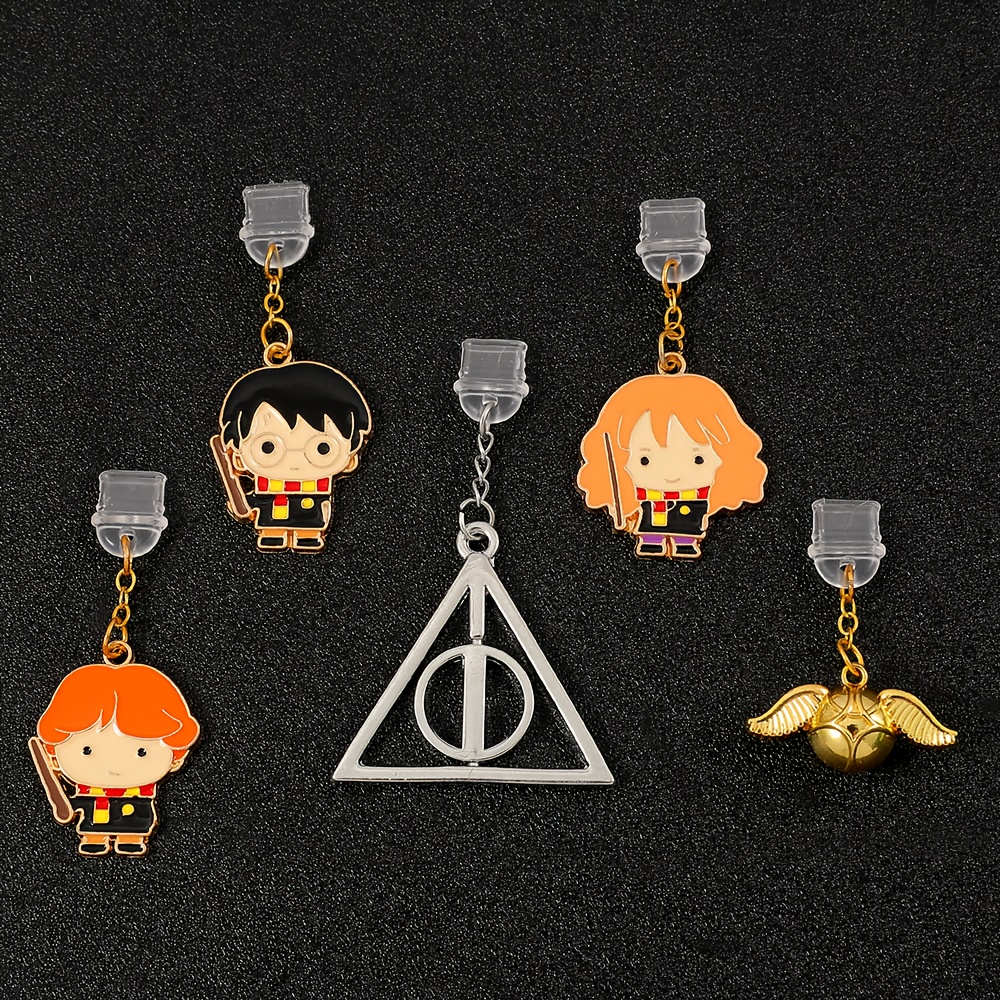 E-shop Harry Potter Handy Staubschutzstöpsel Niedliche Hermione Ron Harry Potter Deathly Hallows Golden Hogwarts Geschenk für Freunde Magische Akademie
