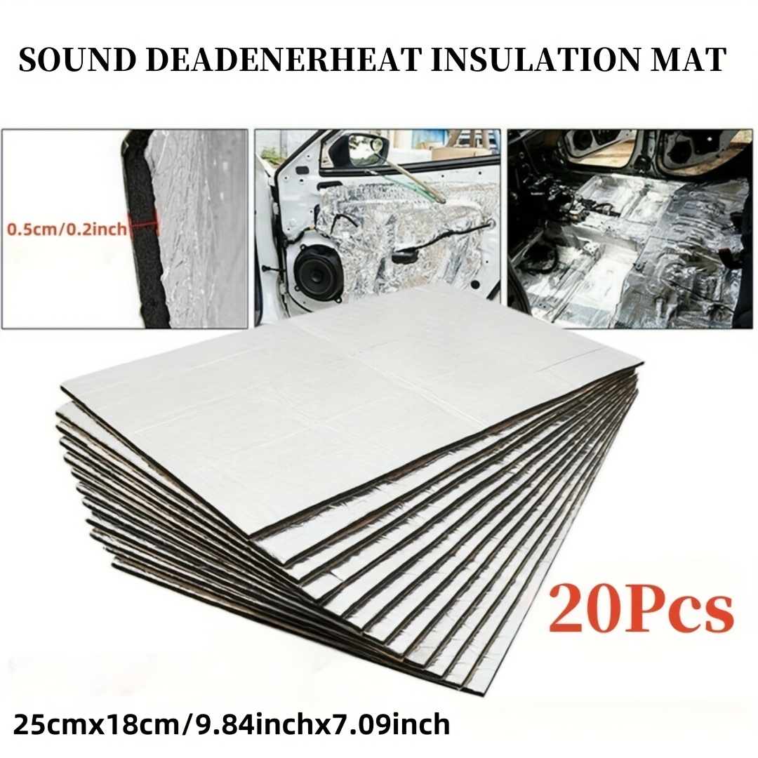TEMU 20pcs Car Sound Deadening Material Mats, For Ride - Ideal For Trucks, , Motorhomes