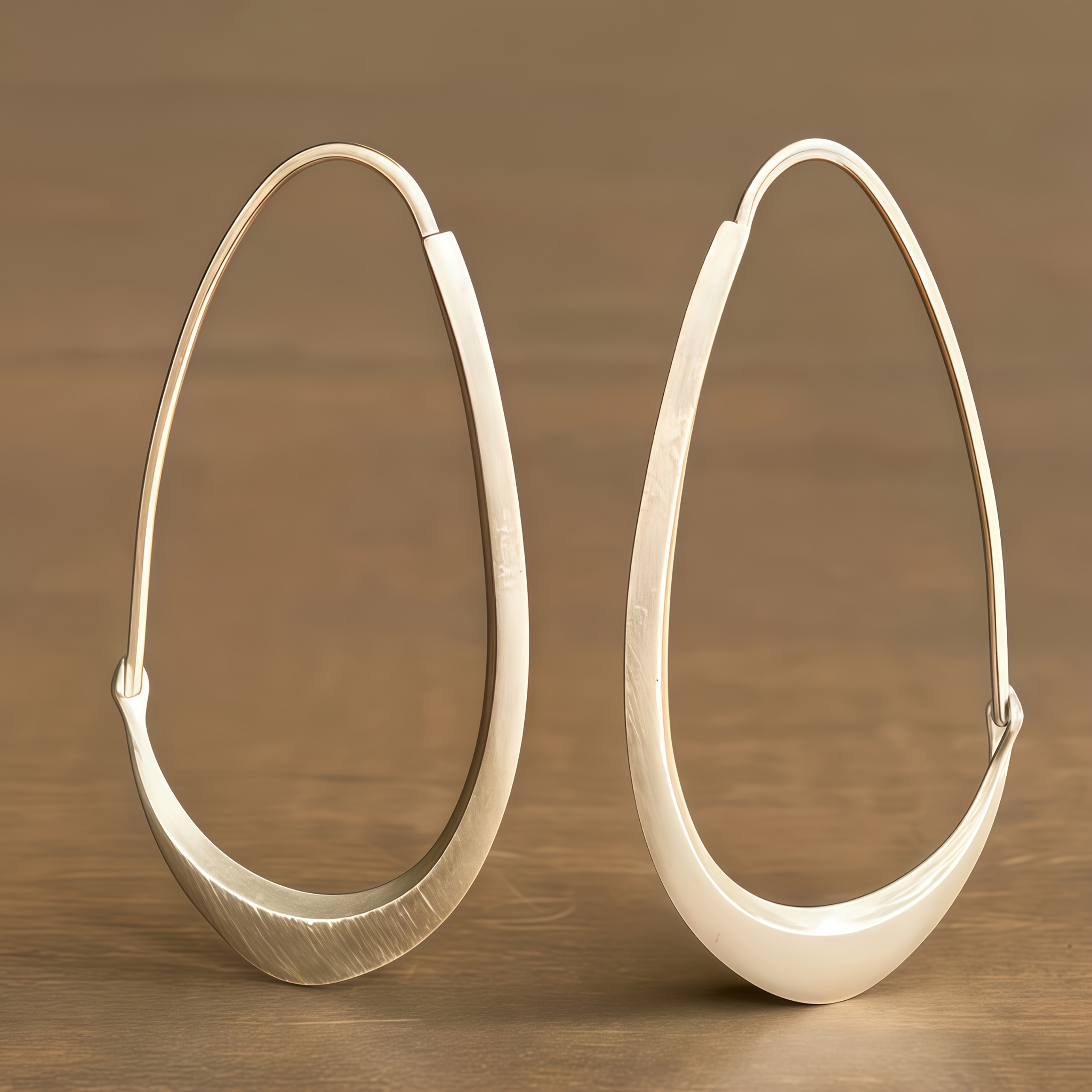 Women's Retro Bohemian Large Oval C-Shaped Earrings