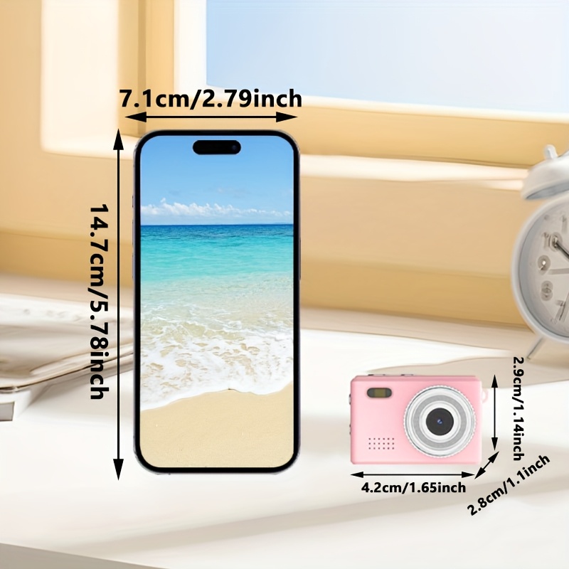 Compact HD Digital Camera - 2.44 cm Portable * Mini Camcorder with USB Rechargeable Battery, CCD Sensor, and 720P Video Capture - * * Photography and Vlogging