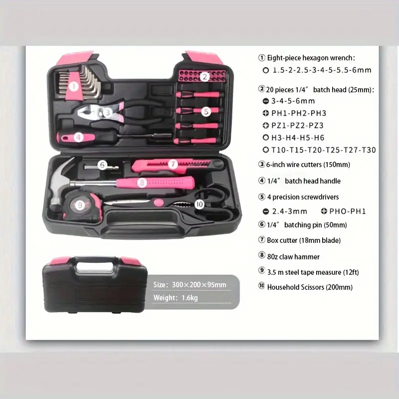 Combination Tool Set with Tool Bag (39-Piece) Combination Tool Set with Tool Bag (39-Piece)
