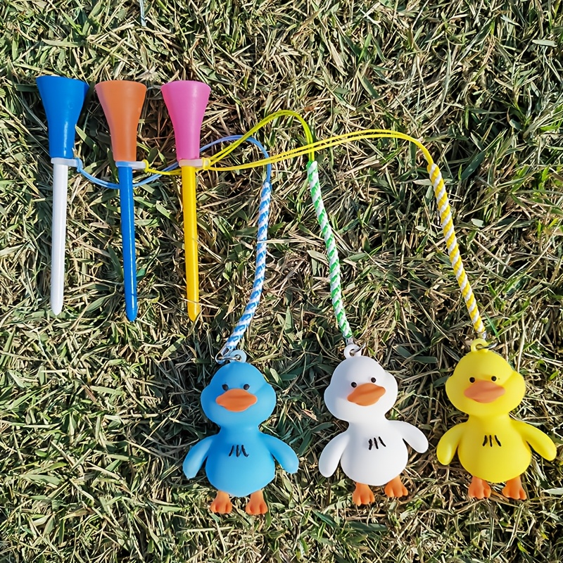 3pcs Cute Golf Anti-lost Tees, Used As Golf Ball Accessories, High-quality Durable Tees, A Great Gift For Golf Enthusiasts