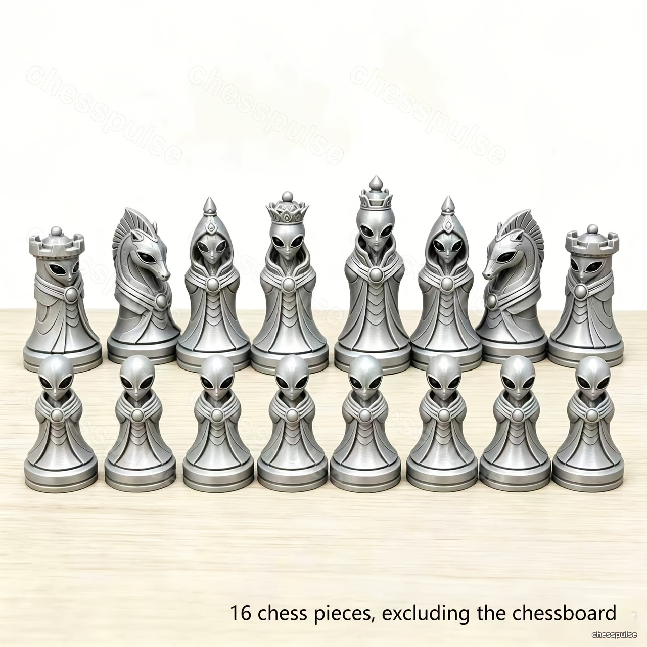 16pcs -themed Chess Pieces, Creative Unique Shaped , Niche Tabletop Ornaments For Collection & Gifting, Educational Strategy Chess Set For Adults, For Chess Enthusiasts