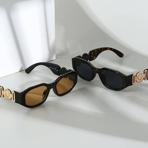 1pc high end polygonal fashion small frame glasses