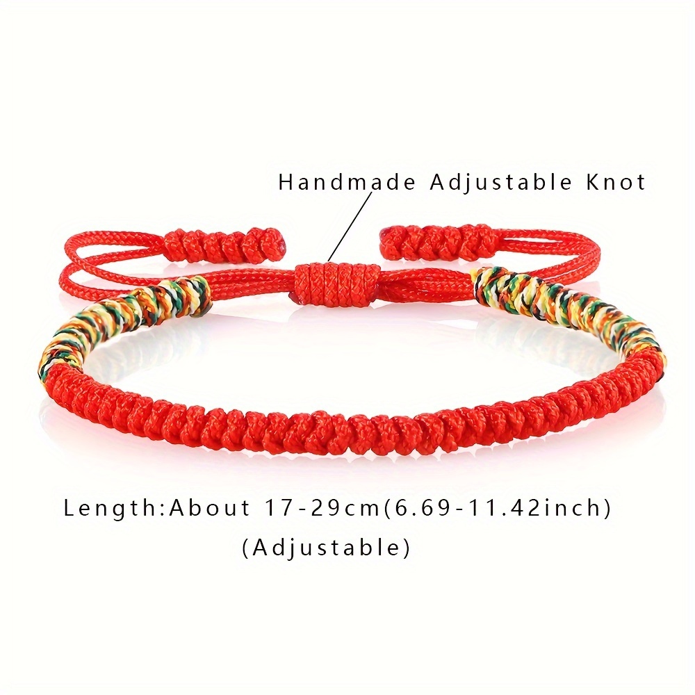 Multicolor Thread Woven Lucky Bracelet Women's Ethnic Jewelry Gift