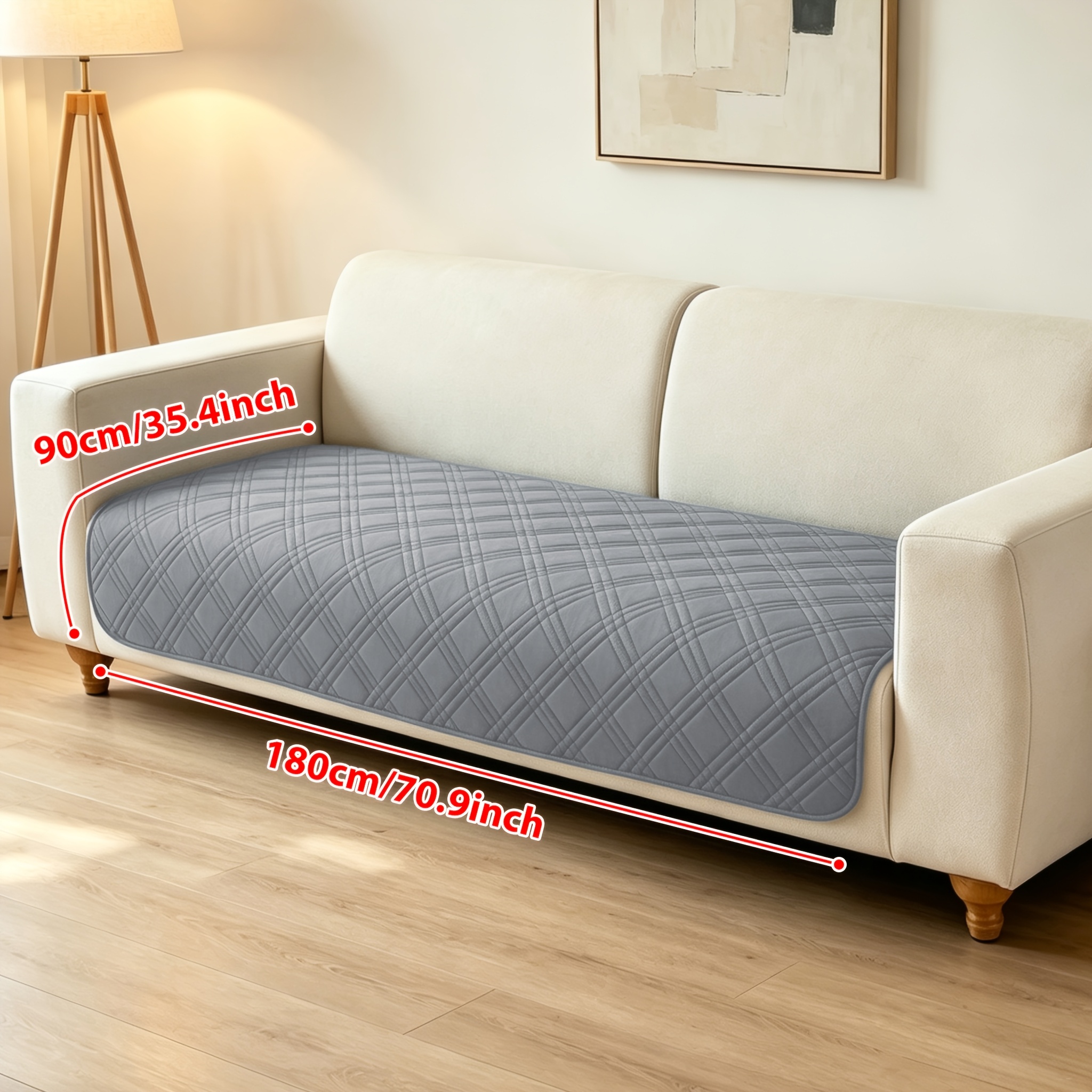 TEMU 1 pièce Housse de coussin de canapé moderne pour canapés 1/2/3/4 places, protège-canapé antidérapant, housse lavable en machine compatible avec