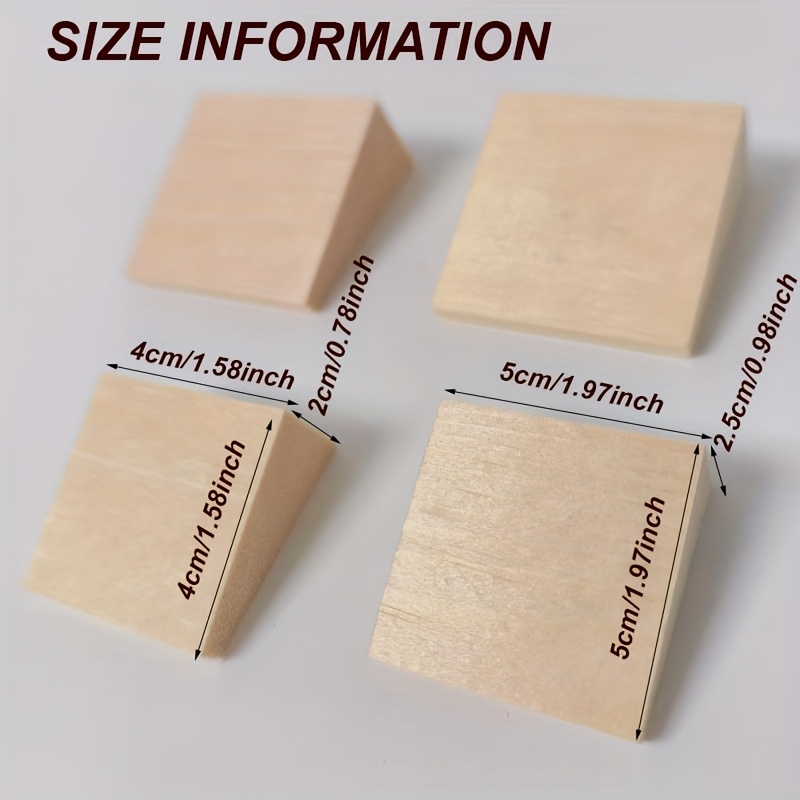 Image of 25pack Premium Wooden Block, Unfinished Wood For Crafts, Wood Blocks Ready For Artistic Projects Wall Art- With Blank Wood Blocks