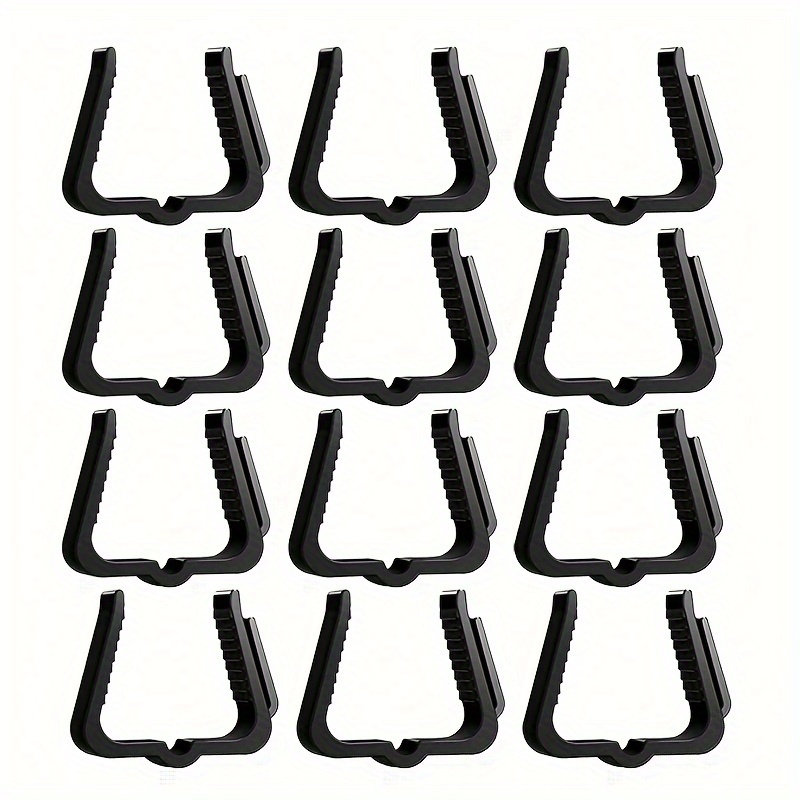 Temu 12- Deco Plastic Light Clip Holders For 2" Fascia Boards - Romantic Theme Outdoor Decoration Clips For Christmas Lights, No-Electricity Needed-image