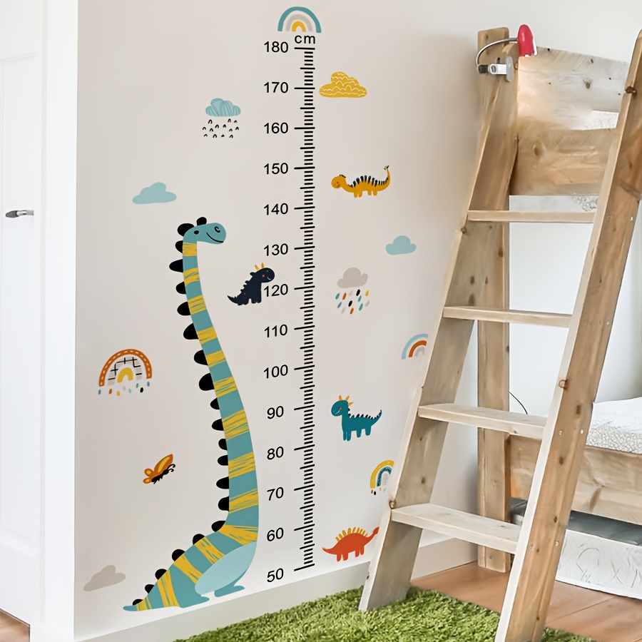 2pcs Cartoon Dinosaur Height Chart Wall Sticker for Kids