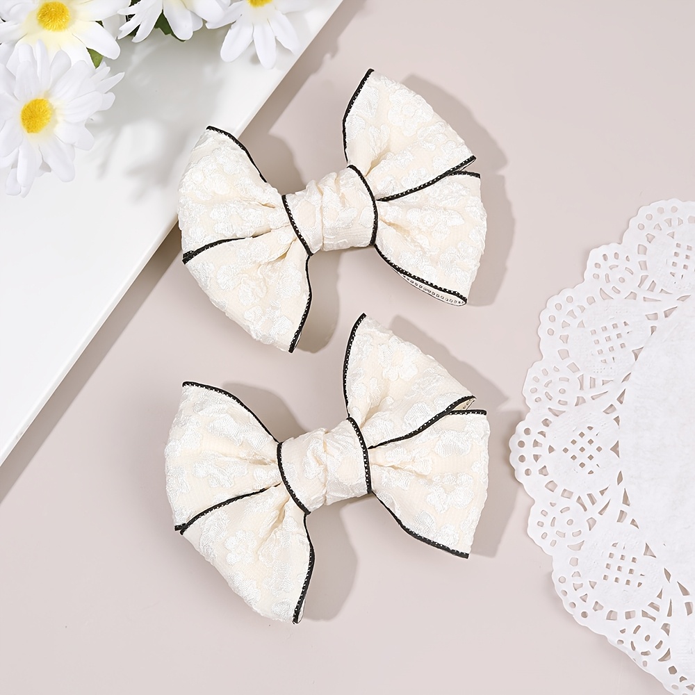 E-shop 2 Stück Minimalistische Haarklammern aus Polyester-Stoff in Uni-Farben – Reise-Haarschmuck für & besondere Anlässe