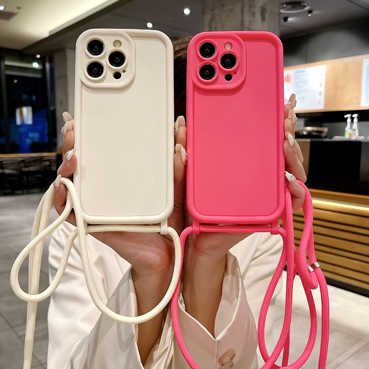 Étui à Cordon Pour IPhone 14 - Coque Bandoulière Avec Sangle, Protection Légère