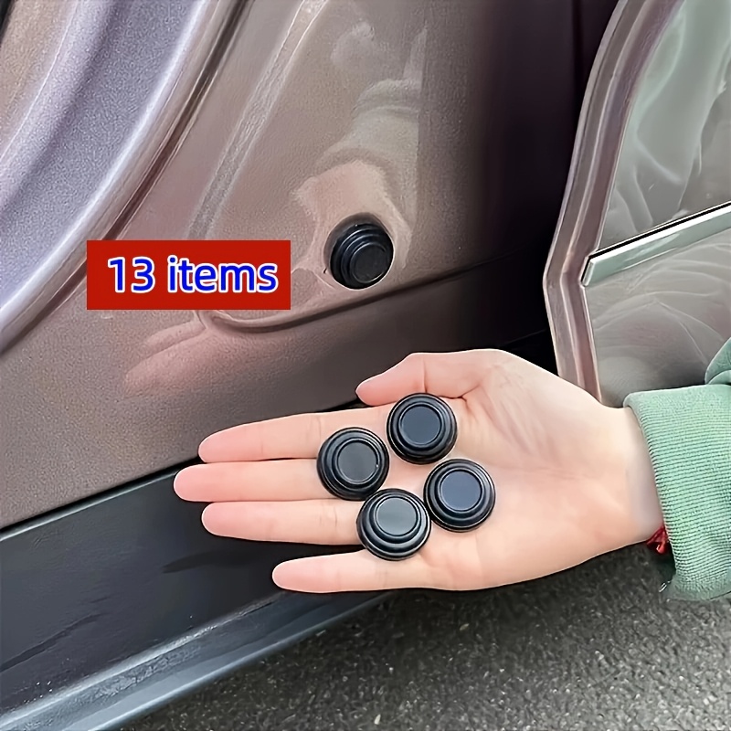TEMU 13pcs Silicone Car Door Shock Absorber Pads, Reducing Shock And Noise, Making The Vehicle , Suitable For Most Car Models