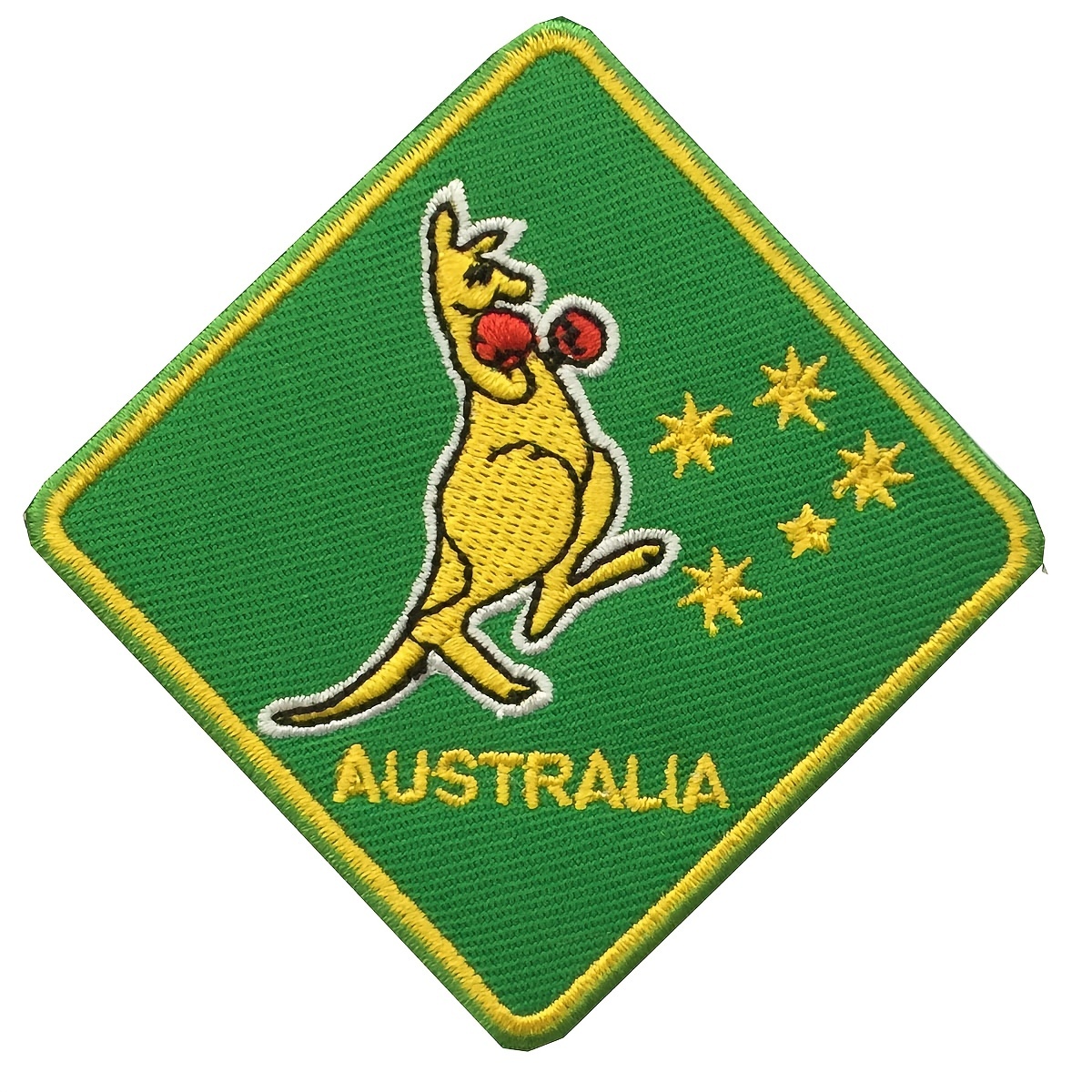 TEMU 1pc,El TEXTO AUSTRALIA y el sobre parche bordado de para planchar en parches adecuados para chaquetas de mezclilla, ropa, bolsos y sombreros de