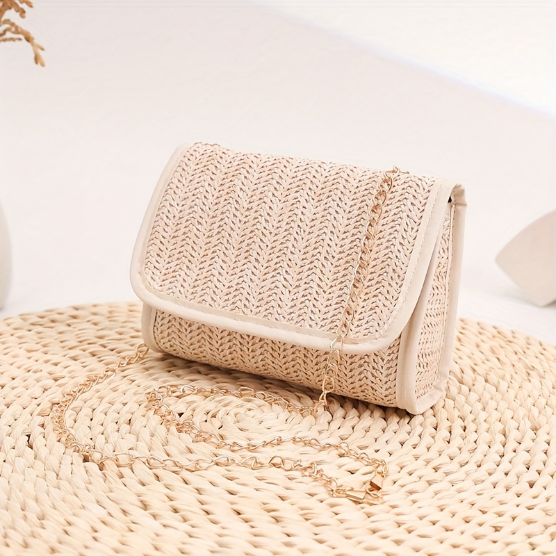 borsa a tracolla chic goddess paglia intrecciata Temu Italy - Main Image