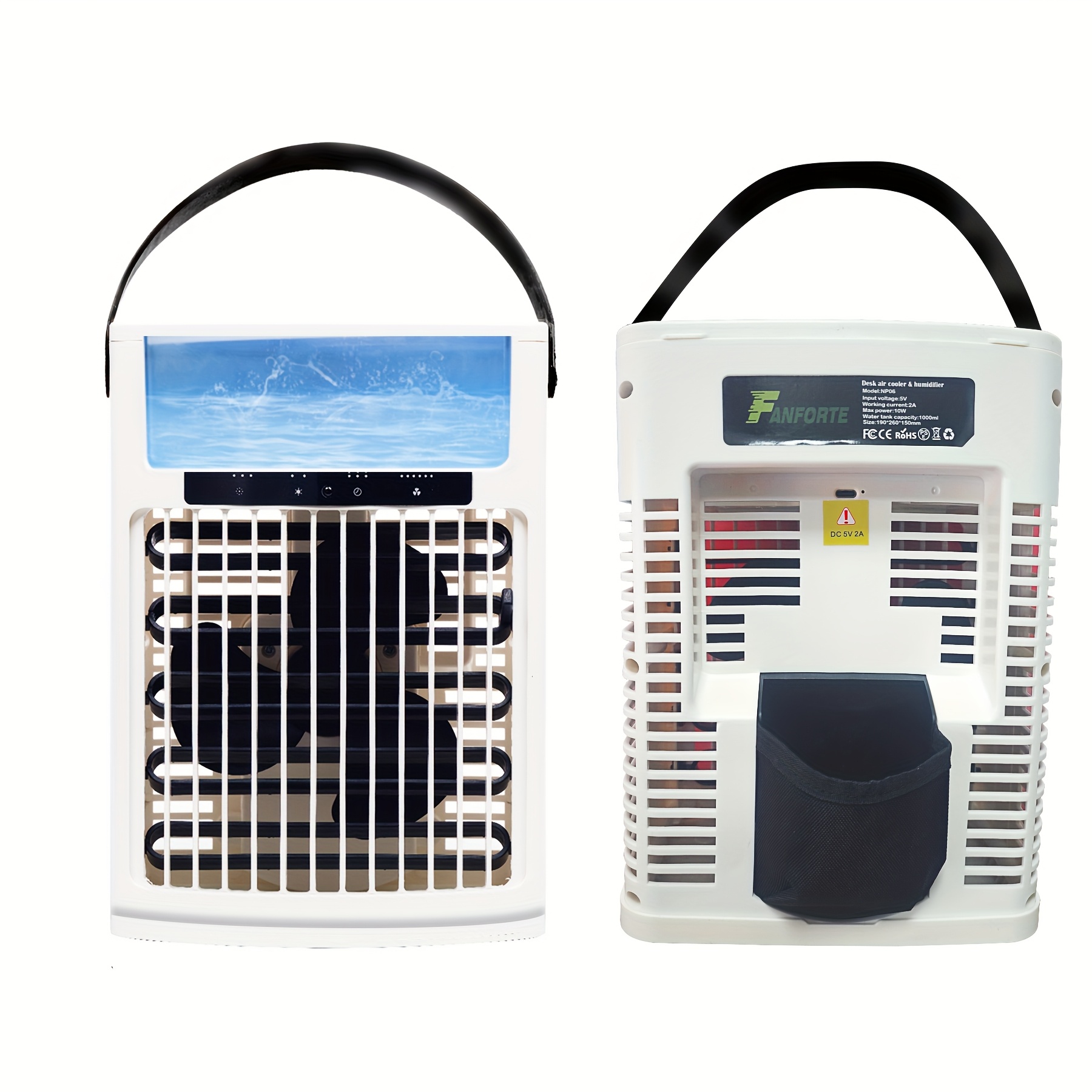 TEMU Mini Condicionador de Ar Portátil, Ventilador de Resfriamento Rápido USB, Unidade de Ar Condicionado Eficiente em Energia, Ar Condicionado