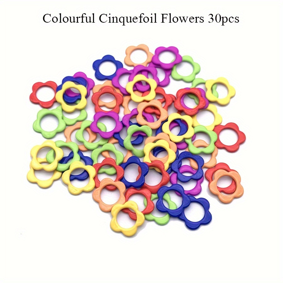 100Pcs 11mm Colorful Metal Stitch Markers - Crochet & Knitting Markers For Craft Projects