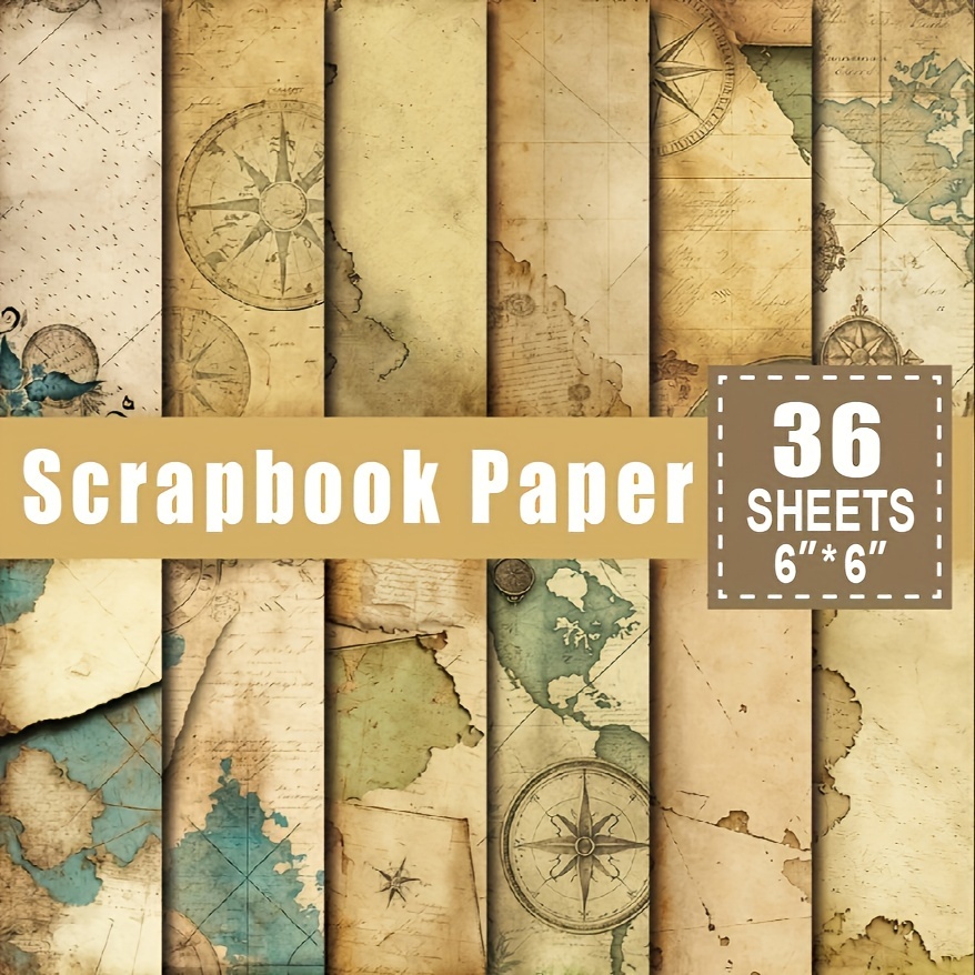

36 Sheets Scrapbook Paper Pad In 6*6", Art Craft Pattern Paper For Scrapingbook Craft Cardstock Paper, Diy Decorative Background Card Making Supplies –