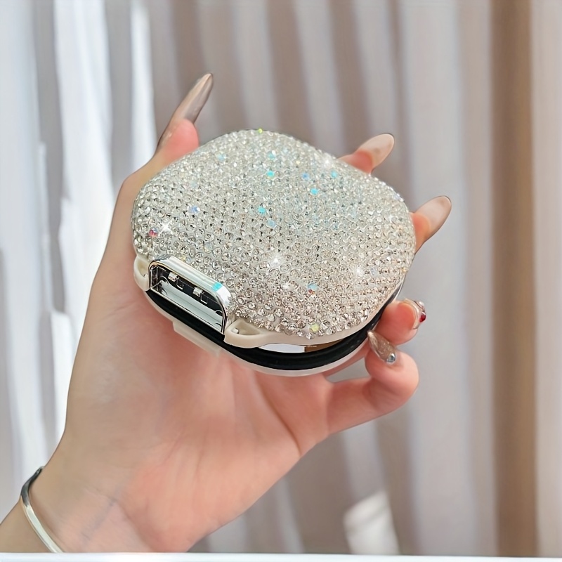 Image of Luxury Rhinestone Organizer For Medication, Vitamins, Jewelry, Earrings Waterproof And Moisture-proof Portable Storage Case