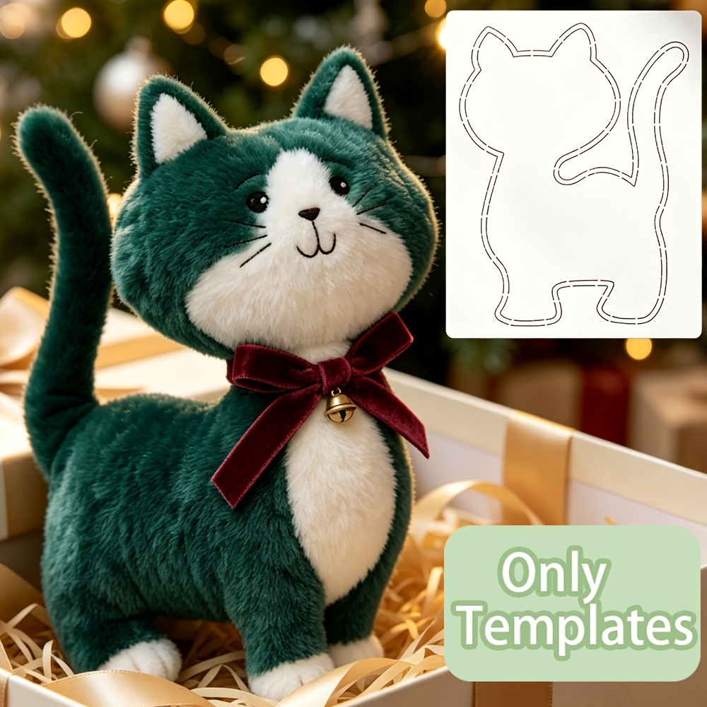 TEMU 1pc Reusable Piece Of An Adorable Cat Quilting Template Designed For Sewing Projects Made From Durable Pet Material, Perfect For Crafting And